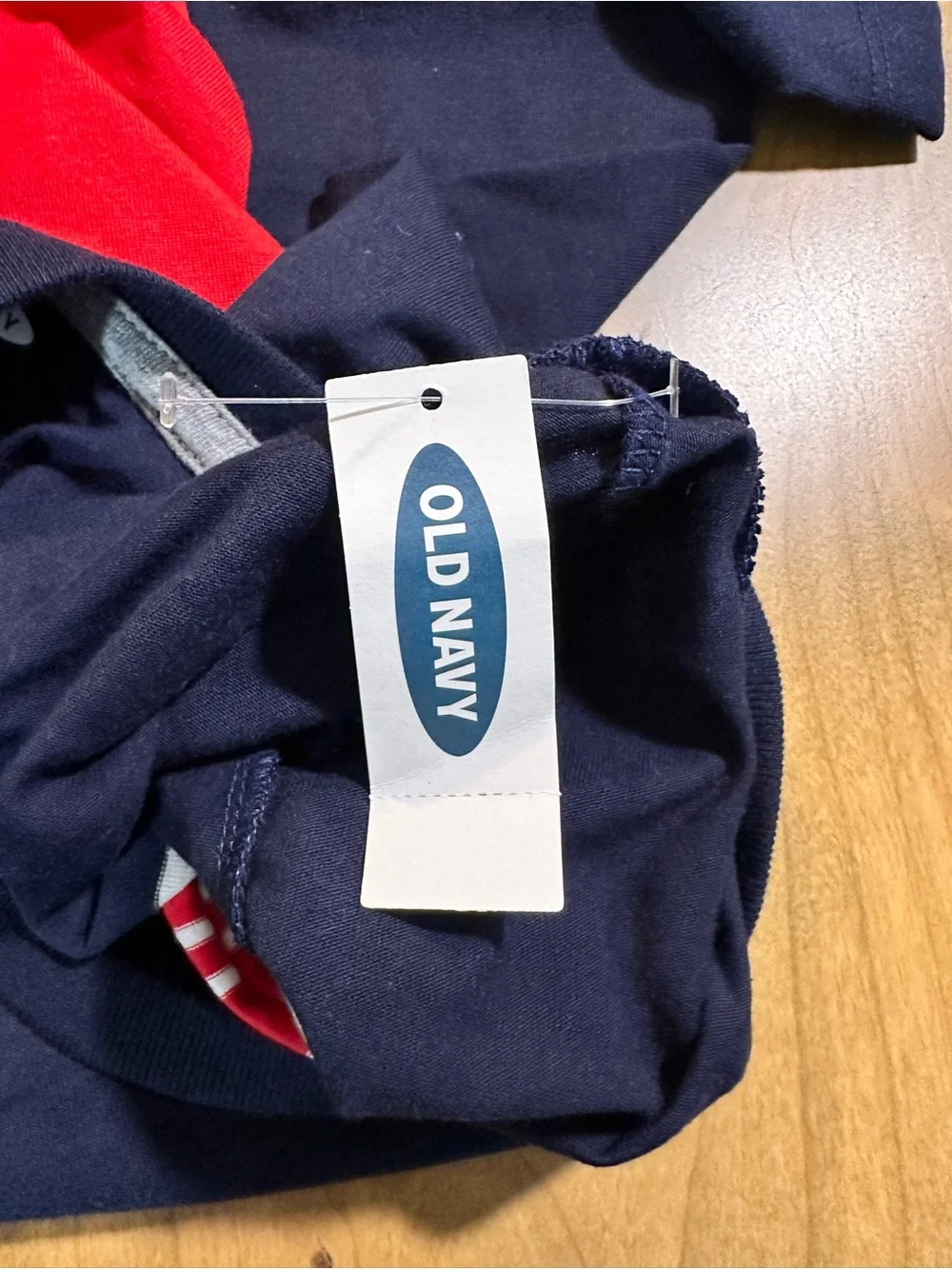 Old Navy Boys Colorblock Long Sleeve Tee Red Navy White XL 14-16 NWT
